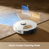 DREAME D20 Air Plus Robot Vac and Mop Combo with 20,000Pa Suction, Anti-Tangling Tech, Auto-Emptying Dock, Deep Carpet Cleaning and Smart Navigation White