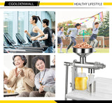 CGOLDENWALL Manual Oil Press Machine Household Seed Oil Press Extractor Peanut Nuts Oil Expeller for Physical Press and Continuous Expelling CGOLDENWALL