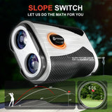VISIOGEAR Golf Rangefinder with Slope, 1200 Yards Laser Range Finder for Golfer, 7X Magnification, White & Black