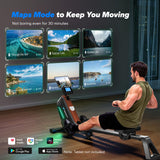 MERACH Rowing Machines for Home, Powerful Electromagnetic Row Machine with 51.2" Extended Rail