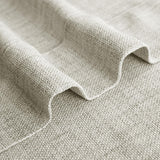 Macochico Extra Wide Pinch Pleated Linen Curtains for Sliding Door Patio Doors with Tieback, Natural Living Room Bedroom Curtain Privacy But Let Light in, 120”Wx96”L, Fog, 1 Panel