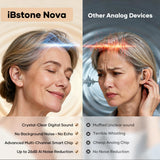 iBstone Nova Hearing Aids for Seniors Adults: Superior Sound Quality - Smart Noise Cancelling - No Feedback - 1.5Hrs Charging for 100Hrs Working - Come with Anti-Lost Lanyard - Over-the-Counter