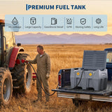 Garvee Portable Fuel Tank, 128 Gallon, 12V Electric Pump, Gray