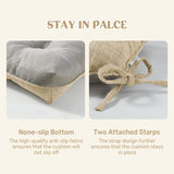 Chair Cushions for Dining Chairs, Tufted Memory Foam Chair Pads with Non-Slip Backing, Kitchen Seat Cushions with Ties