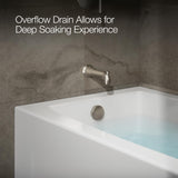 Kohler K-26108-LA-0 Entity 60" x 32" Alcove Bath, Left Drain, White