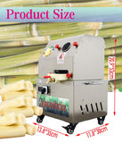 JARYANNIX 24V DC/110V AC Sugarcane Juice Machine,60%-80% Yield, 3-Roller Stainless Steel Sugar Cane Juicer Machine, Cane Juicer with filter box, for Home or Commercial Use
