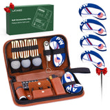 LIFXIZE Golf Accessories for Men, Golfing Accessories Kit with 4 Golf Club Covers, Multifunctional Divot Tools, Golf Tees + More