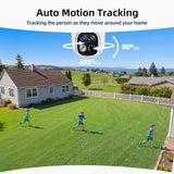 Security Cameras Wireless Outdoor, No Subscription 4-Cam System with Hub
