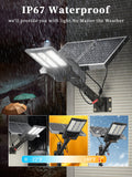 Ofuray OL-12000W Solar Street Lights Outdoor,Parking Lot Lights Commercial Dusk to Dawn,60,000mah Big Power Solar Security Flood Remote Control Without Motion Sensor for Street,Yark,Court