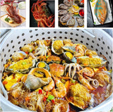 Garvee Crawfish Boiler with Steam/Boil Basket & Strainer, 110000BTU Propane Jet Burner with Support Rack & Lifting Hook, 0-10 PSI Regulator, Outdoor 80 Qt Seafood Boil Pot for Cooking Shrimp and Crab