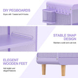 SYKIARIOL Kids Nightstand,Kids Bedside Table,Teen Girls Night Stand,Toddler Night Stand,End Table for Girls Room Storage,Purple Nightstand