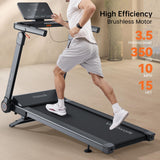 Vitalwalk Foldable Walking Pad Treadmill with Incline 20%/15% Auto, 48"x18"