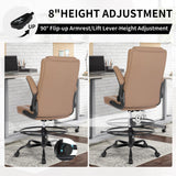 Misolant Drafting Chair, Tall Office Chair for Standing Desk, Standing Chair with Adjustable