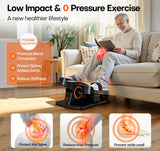 Under Desk Elliptical Machine, Upgraded 6 Adjustable Resistance &15 Speeds Electric Elliptical Leg Exerciser while Sitting for Seniors with Forward & Reverse Direction, Touch Screen and Remote Control