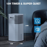 24" Windowless Portable Air Conditioner, 15H Timer & 120°Oscillation, 3-IN-1 Portable AC Unit with Remote, 2-Gal Tank, 3 Modes & 3 Speeds, Ultra-Quiet Ventless Swamp Cooler for Home Office, Snow