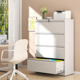 4 Drawer File Cabinet with Lock,Metal Lateral File Cabinets for Home Office