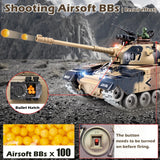 Supdex RC Tank, 1:18 Alloy Metal US M60 Remote Control Army Model Toys That Shoots, 2.4Ghz RC Vehicle with Smoke, Sound and Lights, Military Tank for Adults and Kids 6+ Year Old