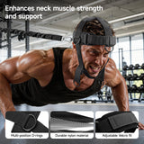 Neck Harness Weight Lifting, Neck Trainer Exerciser Equipment with Adjustable Heavy Duty Steel Chin Straps for Neck Strength and Pain Relief, Portable Head Harness for Weight Lifting,Home and Gym Use