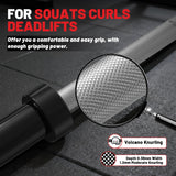 7FT Olympic Barbell 45 lb Barbell 2 INCH 1000lbs Capacity Olympic Bar with Moderate Knurling For Squats Curls Deadlifts Silver and Black