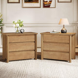 Tribesigns Bedroom Nightstands Set of 2, Night Stand, Rustic Brown (2PCS)