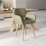 Home Office Desk Chair, Corduroy Vanity Chair 2PCS for Teen Girls, Green