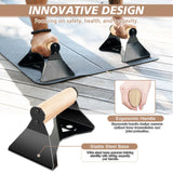 Rolitwils Parallettes Push Up Handles - Heavy Duty Steel Frame with Ergonomic Beech Wood Grips, Calisthenics Equipment (250kg Capacity)