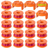 Bessport 20 Pack WA0010 Replacement Trimmer Line Spool Compatible with Worx, 0.065 inch Compatible with Worx String Trimmers (16 Line spools+4 Caps)