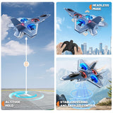 ENJOYFLY Foam Remote Control Airplanes, RC Planes with Light, RC Airplane Fighter Jet for Kids Adults 8-16, 360° Flip, Stunt Roll, Drones for Kids 8-12, Airplane Toy Gifts for Kids Boys - 3 Batteries