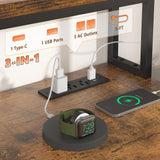 EnHomee 71" L Shaped Computer Desk with 3 Drawers & Hutch,Reversible Gaming Desk with LED Lights & Power Outlet,Home Office