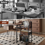 Homsorout Rolling File Cart with Wheels - Utility Storage Cart with Drawers for Office, Home, Classroom Organization, Rolling Cart