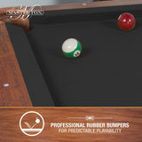 EastPoint Masterton 2.0 Pool Table - 87 in Bar-Size Black Complete Set - Built-in Levelers for Billiard Table Stability - K-66 Bumpers for Consistent Billiards Bounce - Pool Cue Set with Cues & Balls