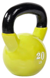 Fitvids All-Purpose Color Vinyl Coated Kettlebell, 5-50 Pounds, Yellow Fitvids