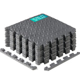 Yes4All Interlocking Foam Tiles, Non-Slip Foam Floor Tiles for Home Gym- Gray, 12 tiles 12"x 12"x 7/16" cover 12 Sqft Yes4All