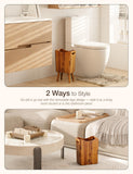 Tidita 1.5 Gallons Wood Trash Can with Removable Legs (Patent Pending)