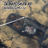 Crawfish Trap Crawdads Crayfish Trap Torpedo Heavy Duty Bait Steel Mesh Wire Black with Clip Two-Piece Durable (6 Pack)