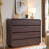 Standifurno Modern 8 Drawer Dresser, 47- Inch Wood Chest of Drawers with Large Storage, Walnut Dresser Closet for Bedroom, Living Room, Nursery.