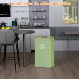 29 Gallons Recycling Bins for Kitchen, Indoor Recycle Bins with Lid, 110L Large Recycle bin with 2 Removeable Reusable Inner Bags