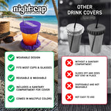 NightCap Drink Cover Scrunchie, Reusable Drink Protector for Bars, Festivals, Concerts, Cruise Essentials, Beach Vacations, Bachelorette Parties & College Nights Out, Wrist or in Hair, Shark Tank