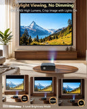 Smart 4K Projector with Certified Apps,GTV,WIFI6&Bluetooth,2400ANSI Lumen Ultra HD Daytime Projector,ToF Auto Focus,DB Audio,HDR10,NFC,HDMI ARC,1.26 Throw Ratio for Home Theater Outdoor Movie