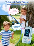 Voice Changer Upgraded Kids Video Walkie Talkies, Gift Toy with Real-Time Video, No WiFi or App Required, 1600FT Long Range, Rechargeable Video Intercom Toy for Boys & Girls Ages 3–12 (Blue & Pink)