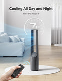 PELONIS 40" Bladeless Tower Fan with Powerful Airflow, Ultra-Quiet DC Motor (22 dB), 6 Speeds, 4 Modes, Remote Control, 7-Hour Timer, 90° Oscillation, Safe Design for Bedroom, Home, Office