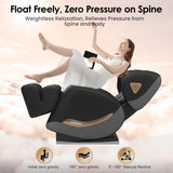 Luxury 3D Zero Gravity Full-Body Shiatsu Massage Chair with 10-Node Rollers,20 Airbags,Waist & Leg Heating, Bluetooth Audio, and Extendable Footrest - Home Relaxation Recliner (Carbon Black)