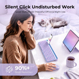 seenda Wireless Trackball Mouse, Ergonomic Bluetooth Mouse,Light Purple