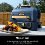 Ninja Woodfire ProConnect Premium XL Outdoor Grill & Smoker, Blue & Gold