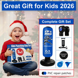 Marwan Sports Ninja Kids Punching Bag — Inflatable Sensory Toy & Birthday Gift for Boys & Girls Ages 4-12, 63" Freestanding 5-in-1 Kit, Indoor Apartment-Quiet Sensory-Friendly Active Play