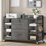 File Cabinet, Filing Cabinet fits Legal/Letter Size, 2 Drawer File Cabinets for Home Office with Lock