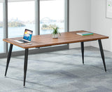 6ft Conference Table for 6, Modern Conference Room Table with Metal Legs