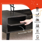 WLIVE Lift Top Coffee Table with Hidden Storage, Adjustable Shelf, Black