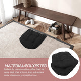 YARNOW Chair Seat Cushion with Fixing Strips Black Polyester 2pcs