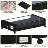 Tututry Under Bed Storage with Wheels, XXL 60L Under the Bed Storage Bins, Underbed Storage Containers with Lids & Label, Rolling Metal Drawer for Shoes, Clothes, Books, Toys (2-Pack Black)